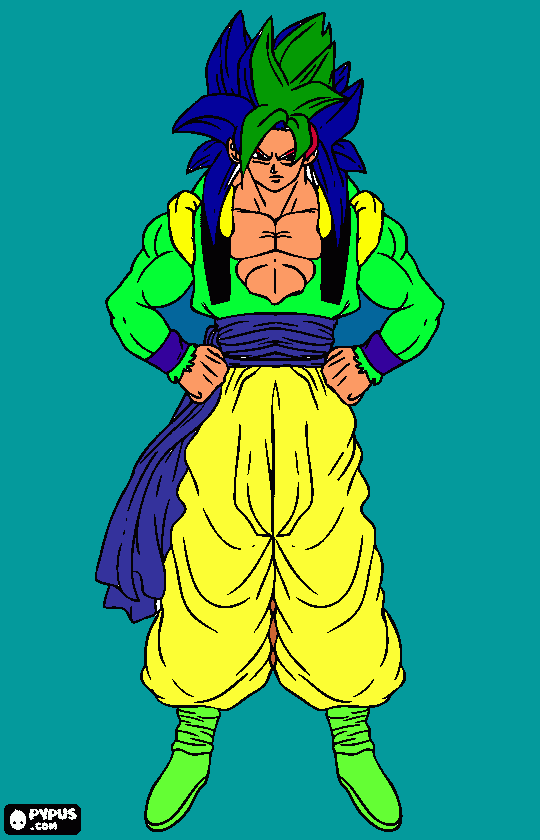 goku ssj 21 para colorear