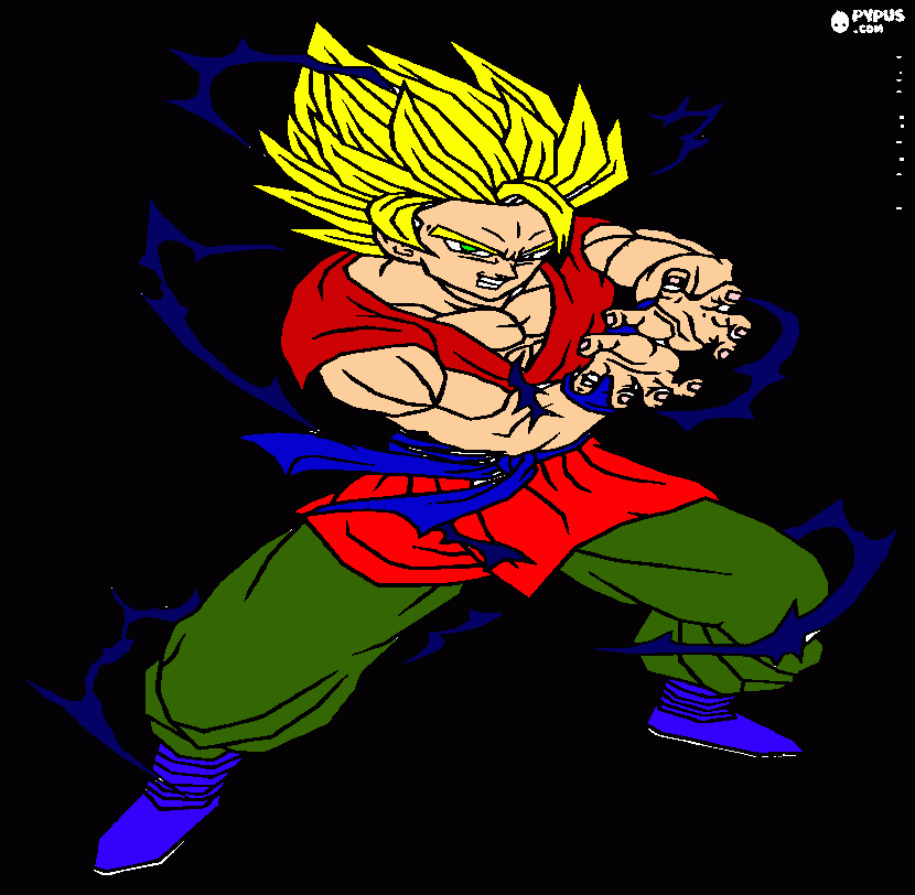 goku ssj 2  para colorear