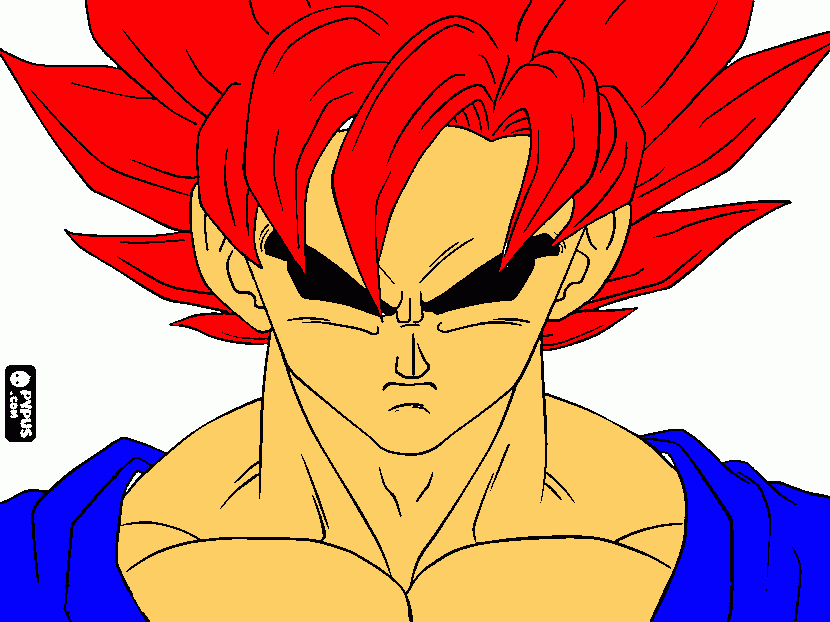 goku ssj 43 para colorear