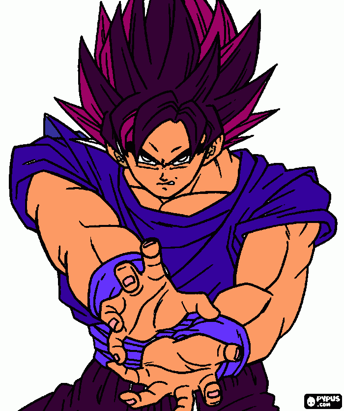 goku ssj 5 para colorear