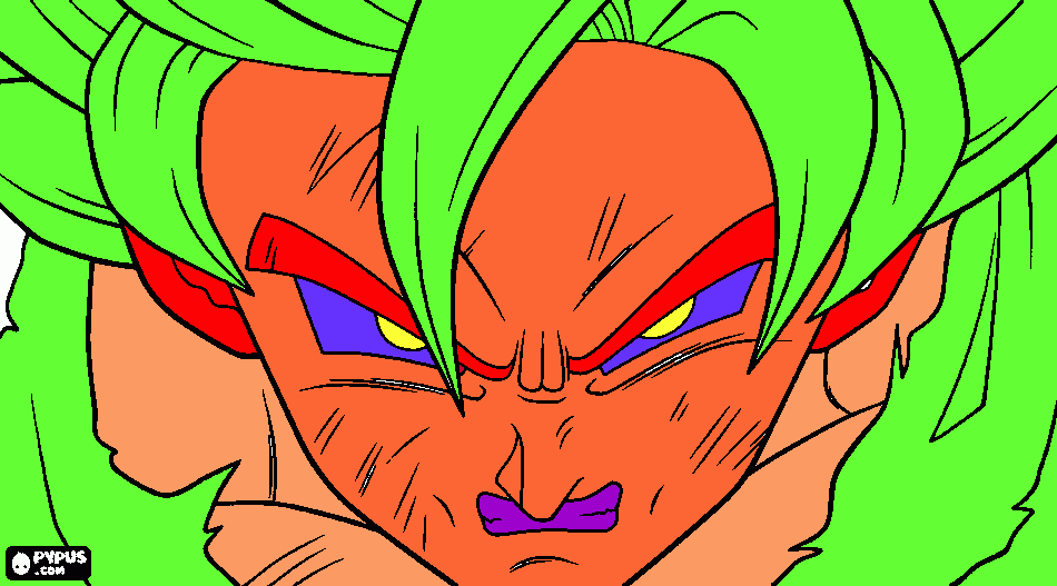 goku ssj 6 para colorear