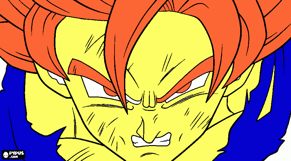 goku ssj dios 1 para colorear