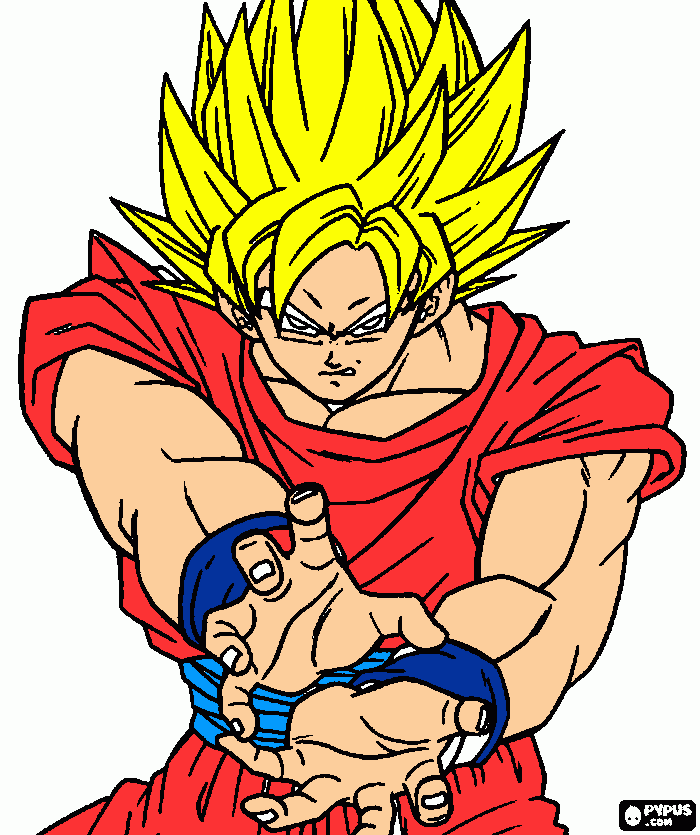 goku ssj2 para colorear