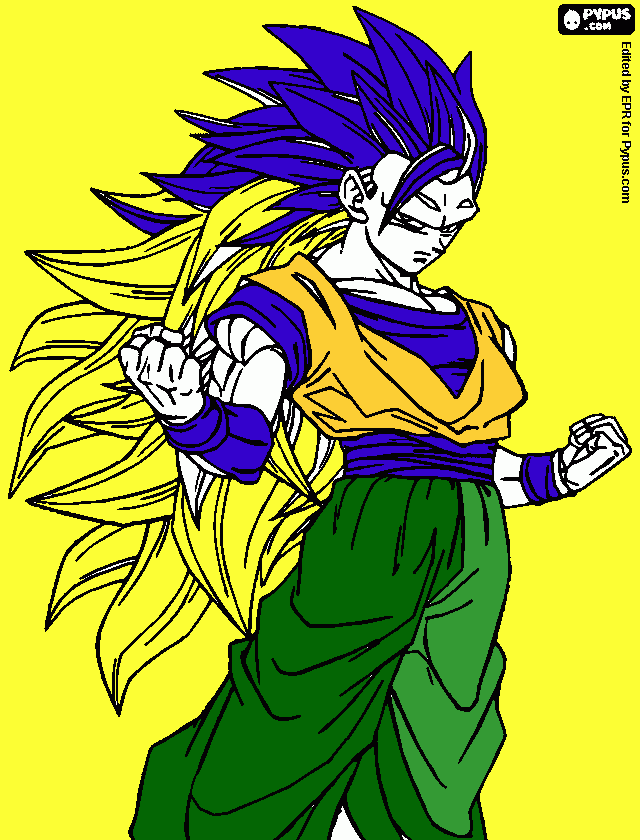 goku ssj38 para colorear