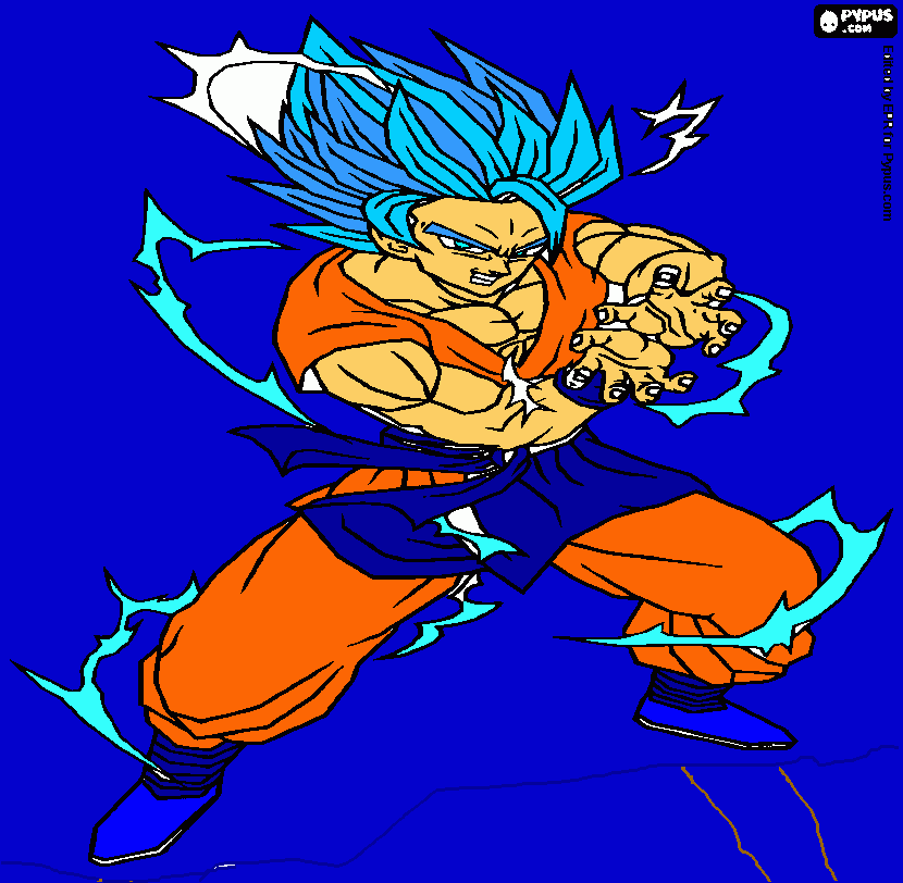 goku ssjd para colorear