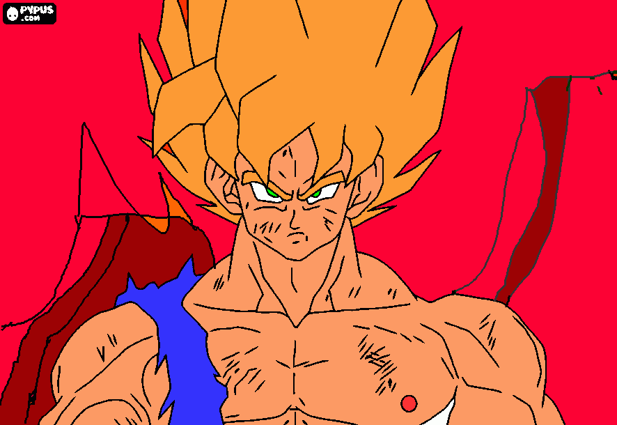 goku  super   saiayin    1 para colorear