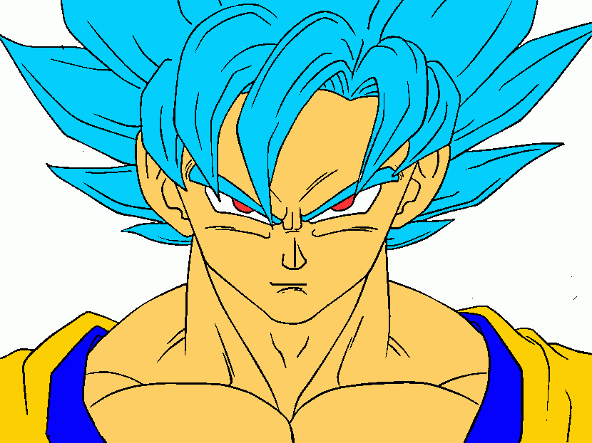 goku super saiyajin face 7 para colorear