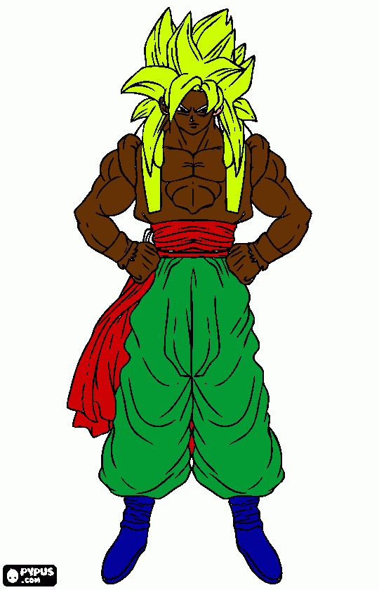 goku  super  sallañin para colorear