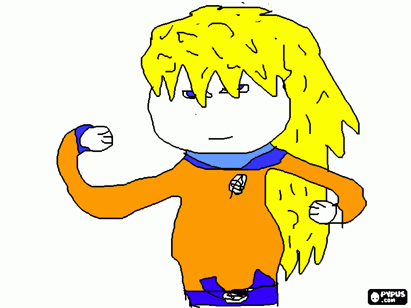 goku super sayan 3 para colorear