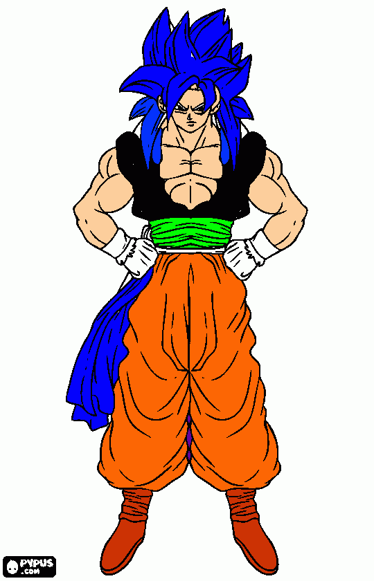 goku super sayayin3 para colorear