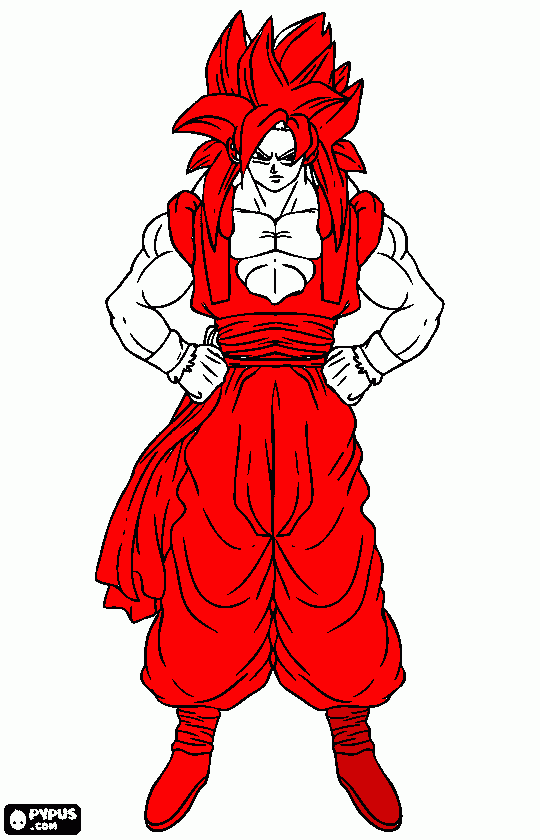 goku super ssj para colorear