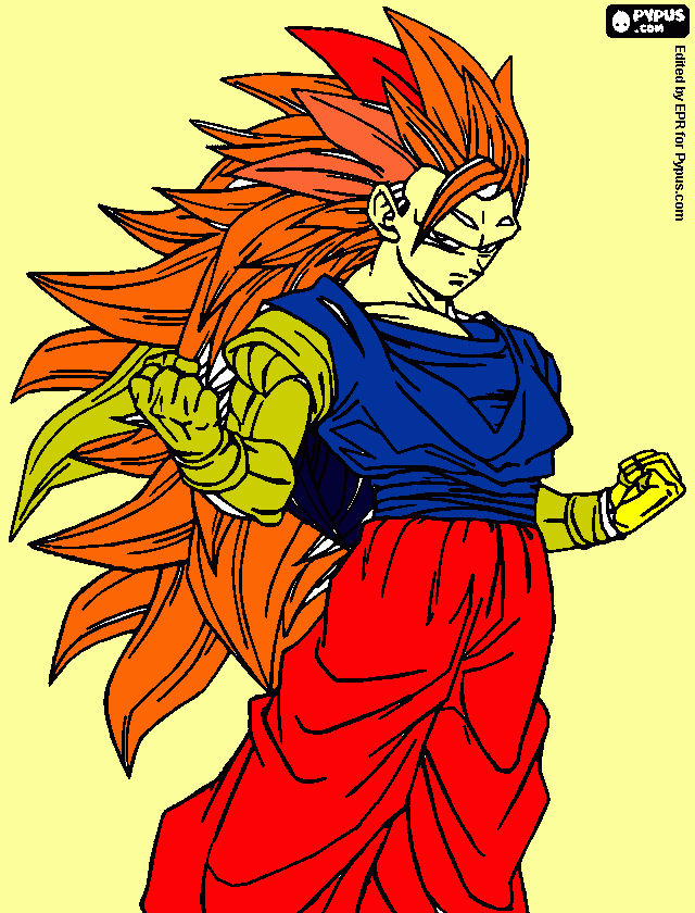 goku trafomano para colorear