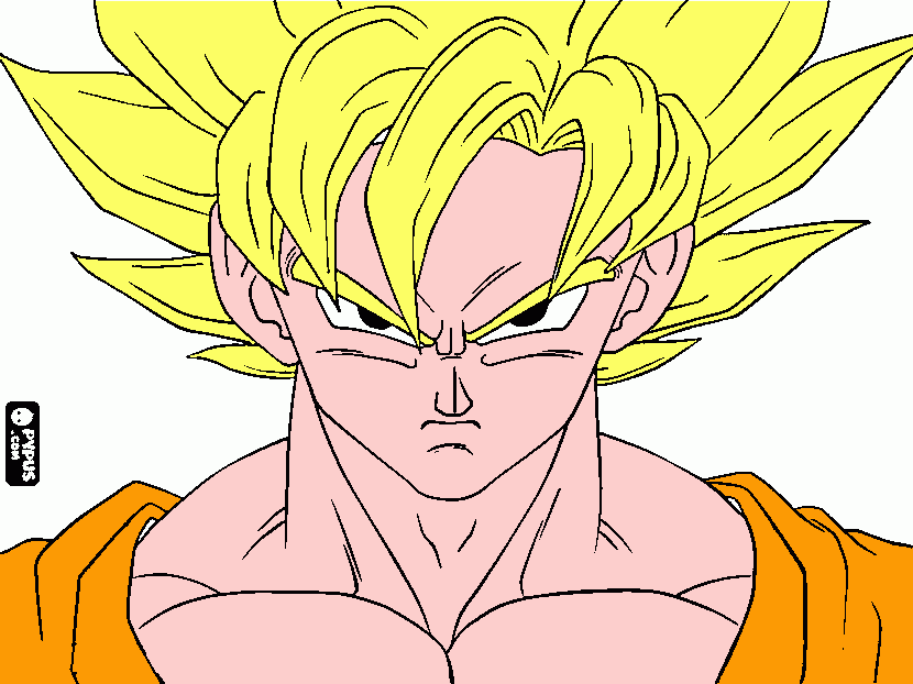 goku   y    las   esferas para colorear