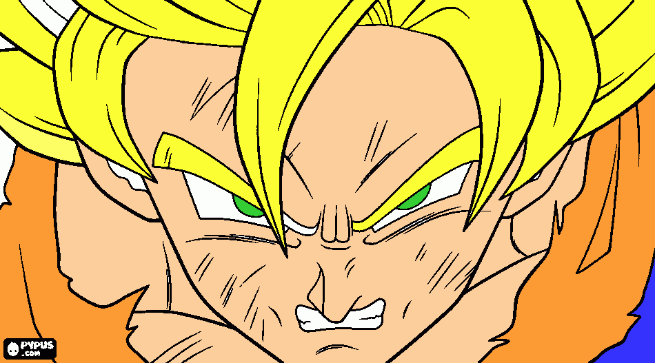 gokussj2 para colorear