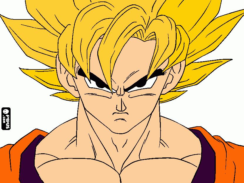 gokuuuuuuuuuuuuuu para colorear