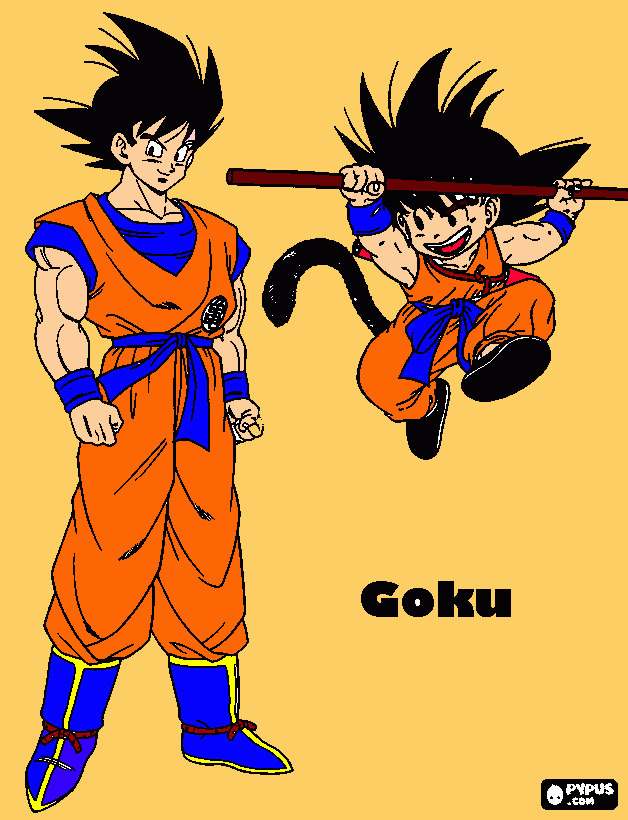 gokuuuuuuuuuuuuuuu para colorear