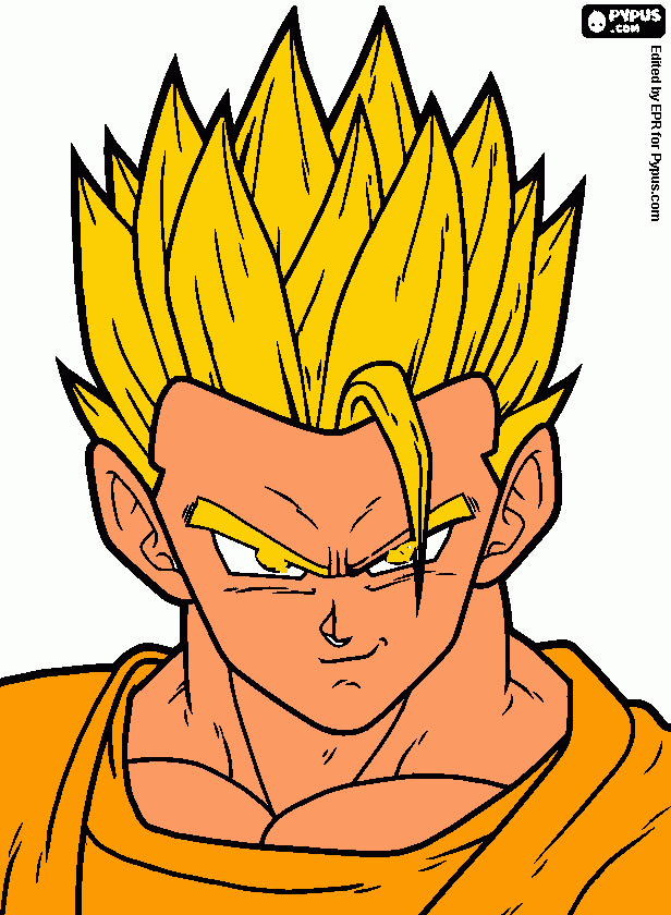 golan ssj para colorear