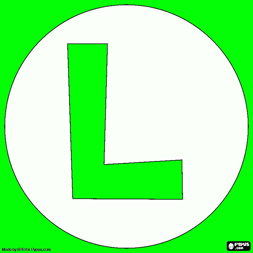 gorra de Luigi para colorear