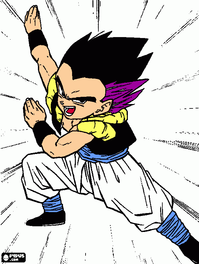 gotenks normal para colorear