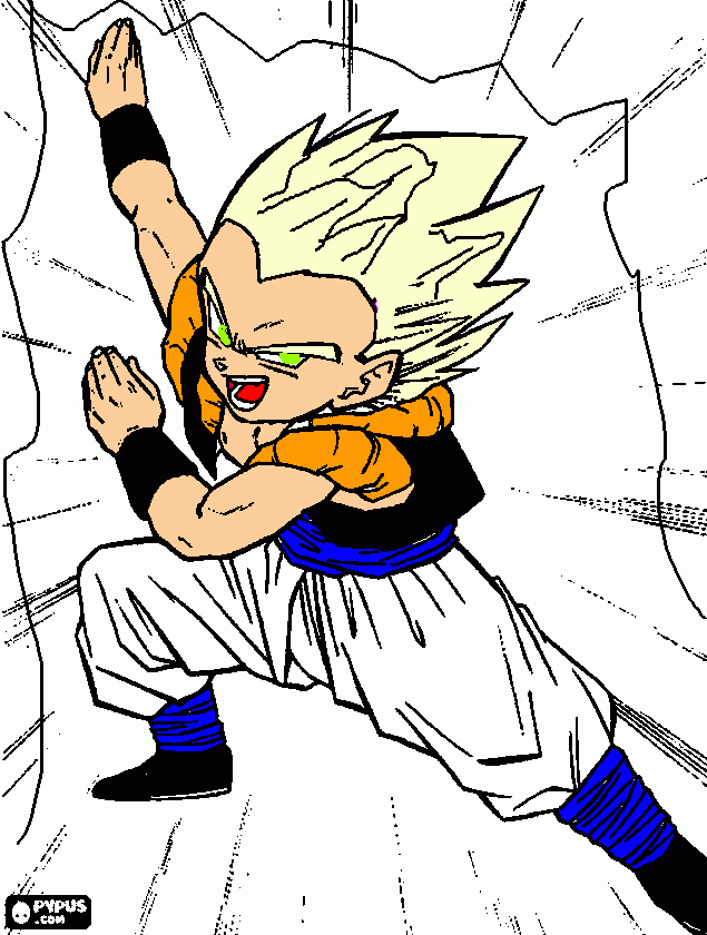 gotenks ssj para colorear