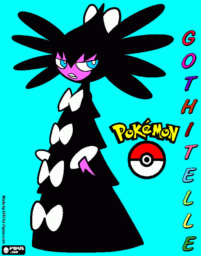 gothitelle para colorear