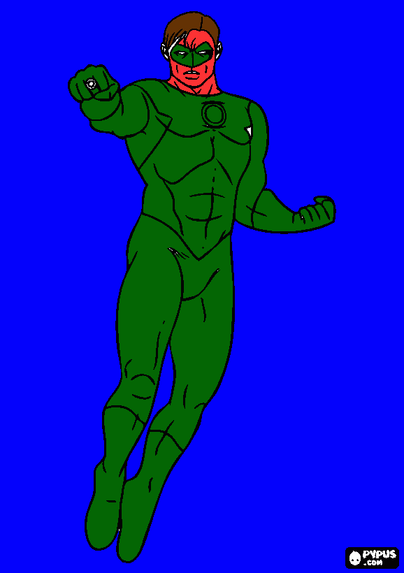 green lantern para colorear