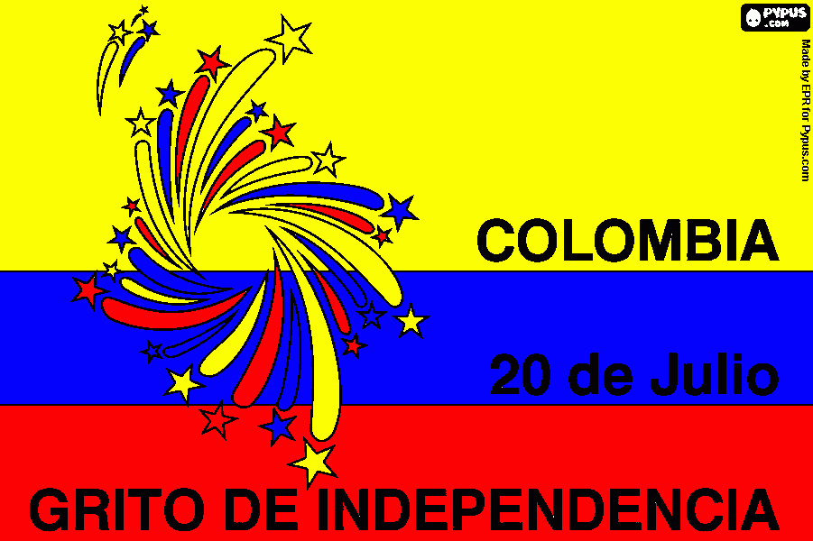 Grito de Independencia para colorear