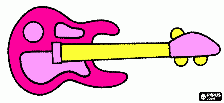 guitara para colorear