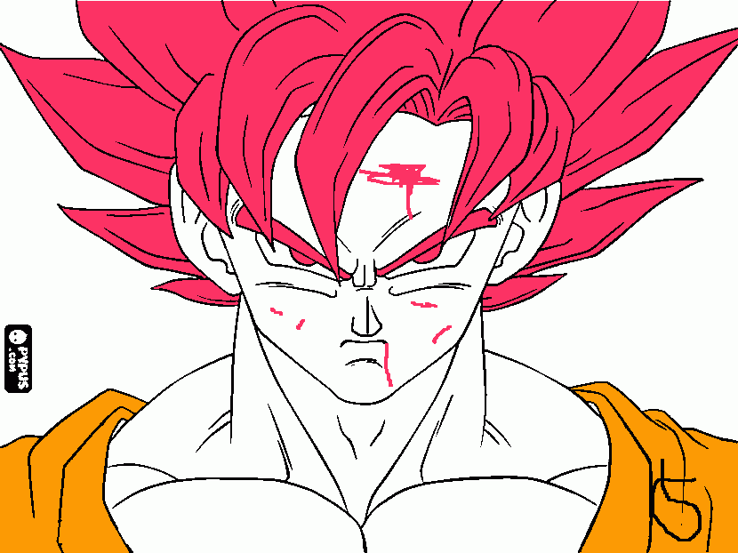 guku ssj 10 para colorear