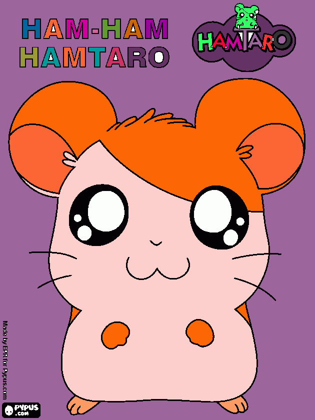 ham  ham  hamtaro para colorear