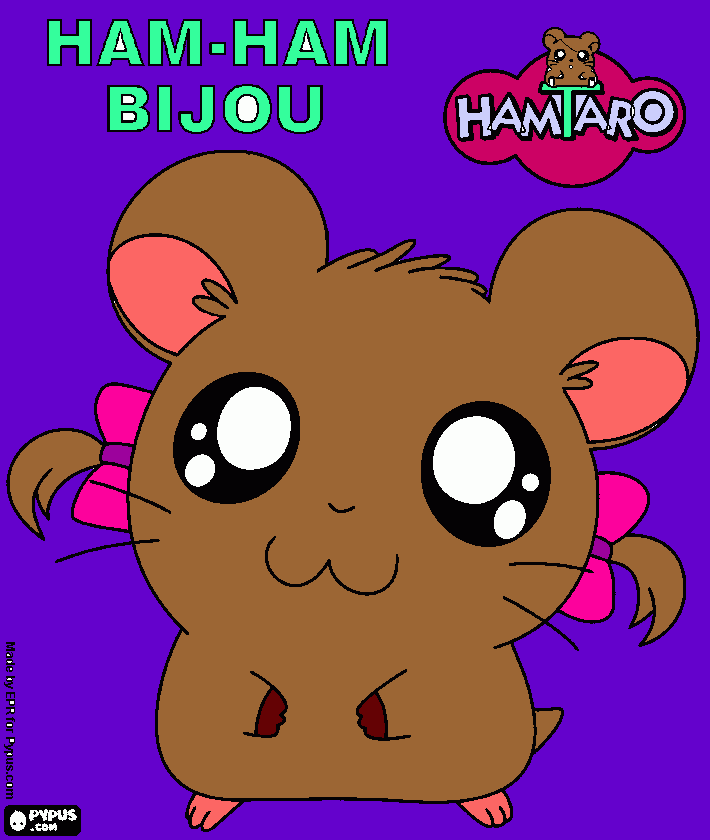 hamster cuchi para colorear