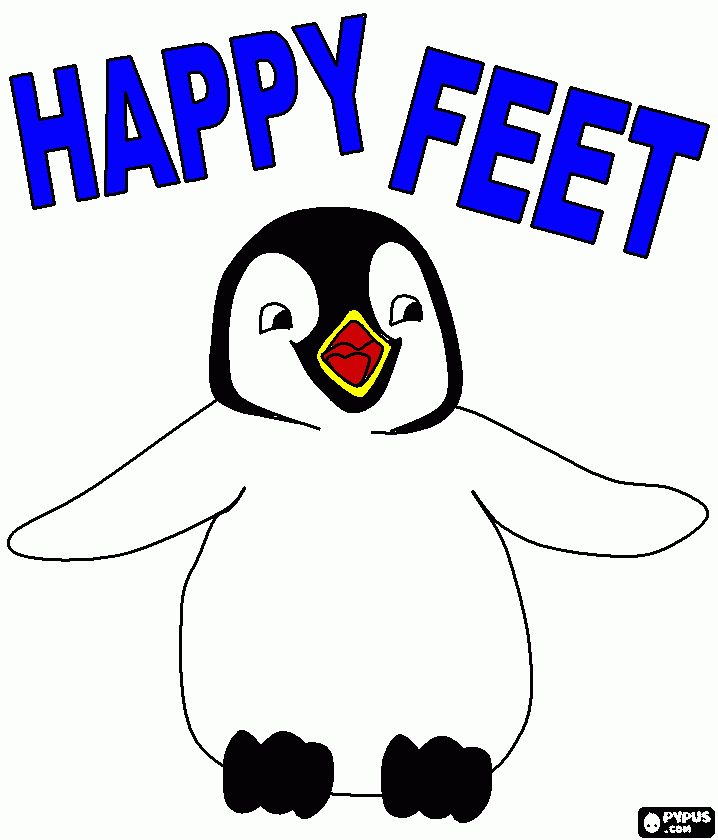 happy feet 3 para colorear