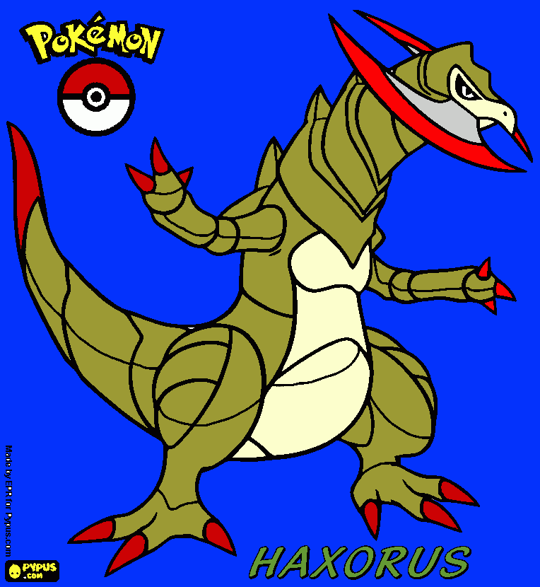 haxorus para colorear