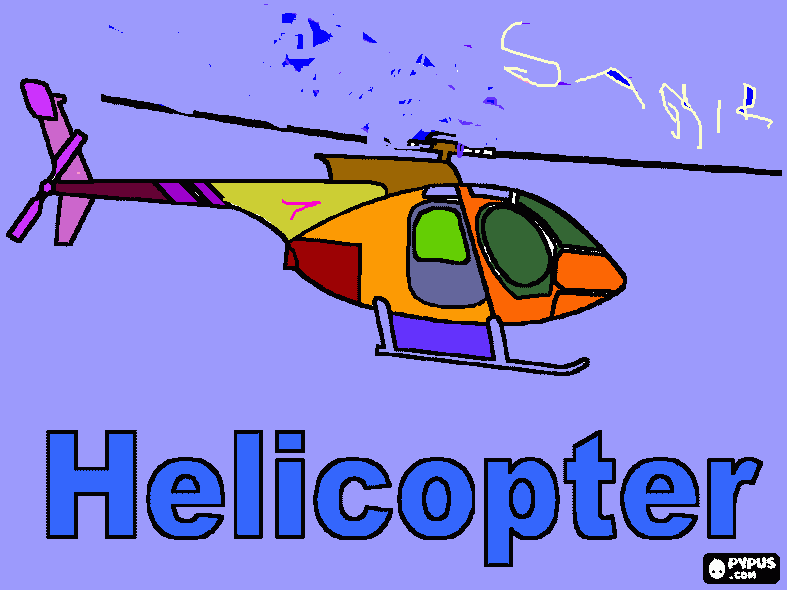 helicoptero hover champs para colorear