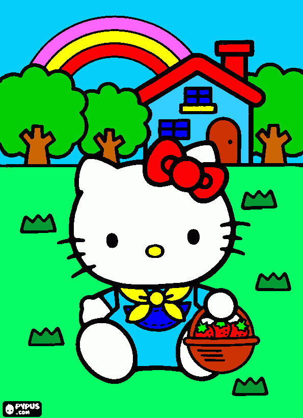 Hello Kitty para colorear