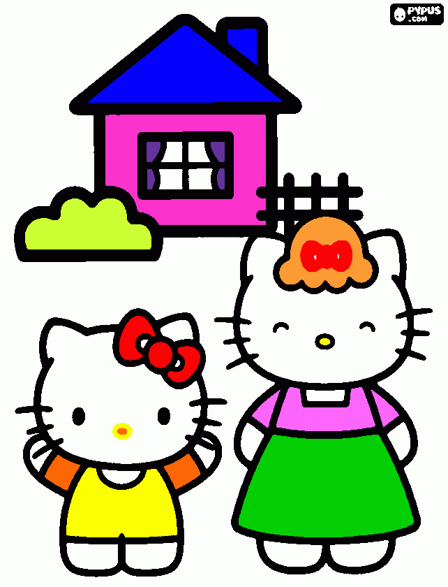 Hello Kittyyyyy para colorear