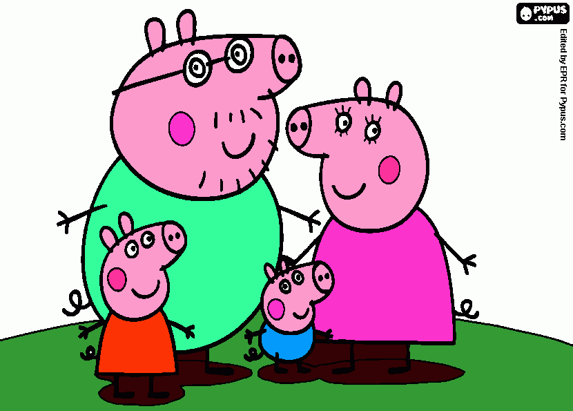 hermoza pepa pig para colorear