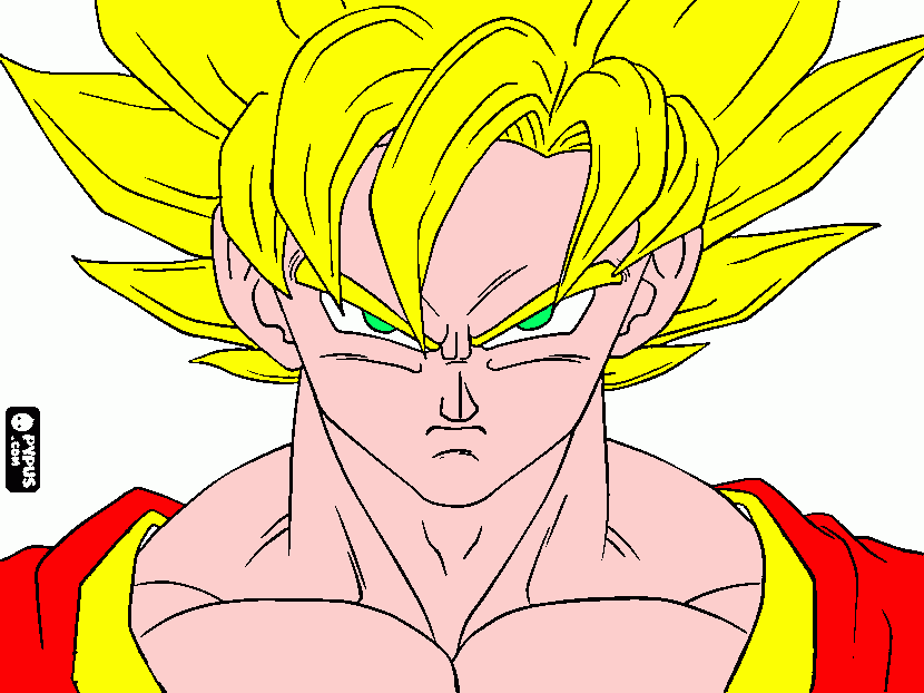 Hero SSJ para colorear