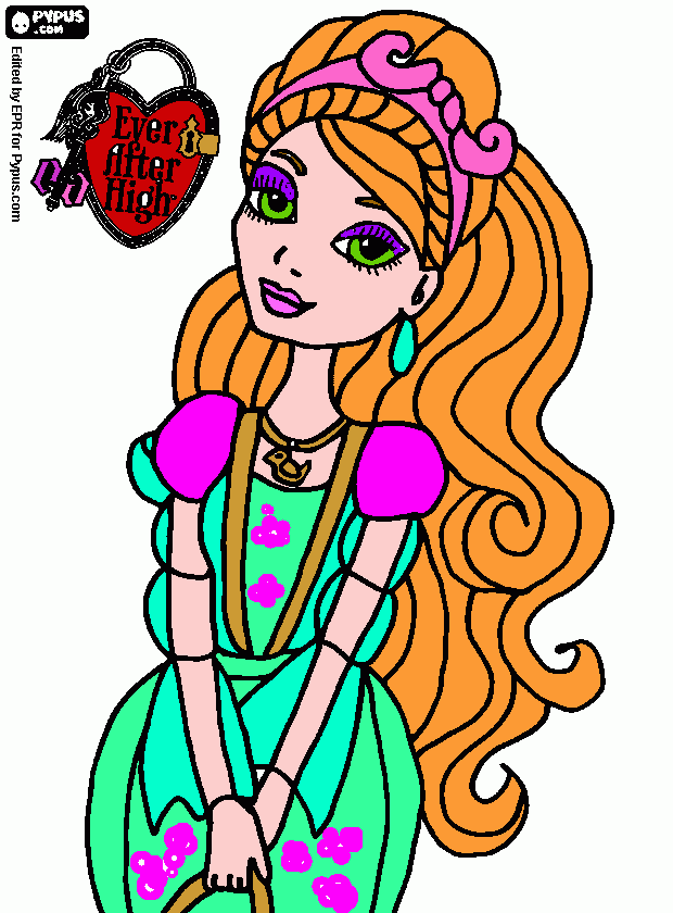 hija de cenicienta para colorear