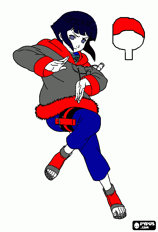 Hina Uchiha Hyuga para colorear