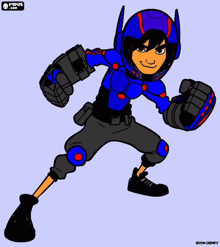 HIRO CON ARMADURA para colorear