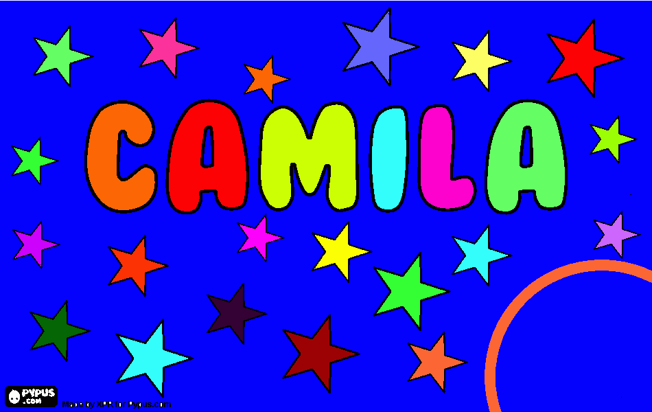 hola camila para colorear