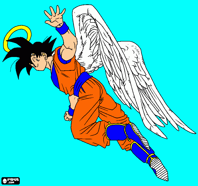 hola soy goku  para colorear