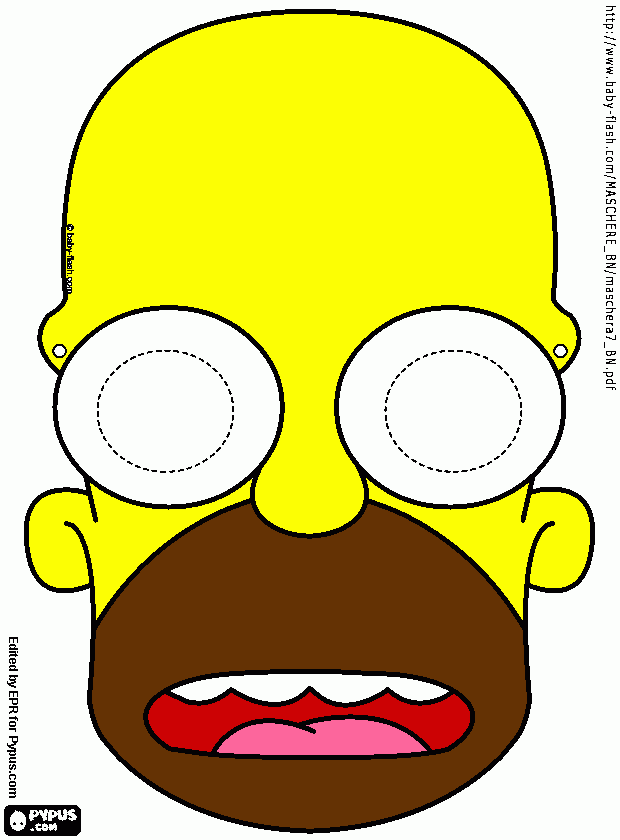 homer simposon para colorear