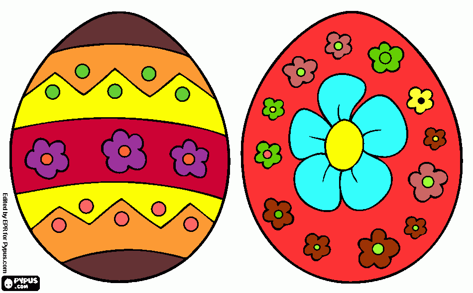 huevos de JP para colorear