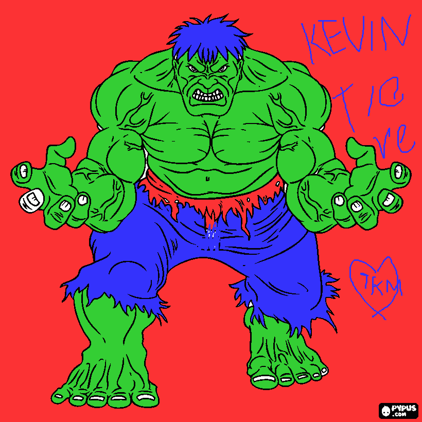 hulk para tio re para colorear