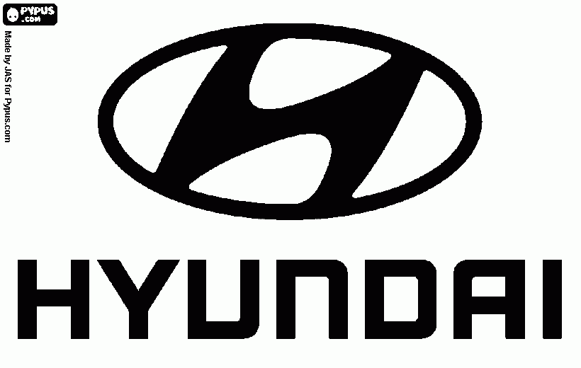 hyundai para colorear