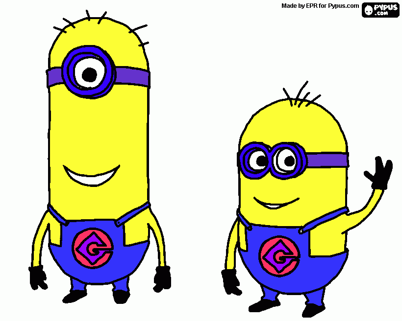 I love minions para colorear