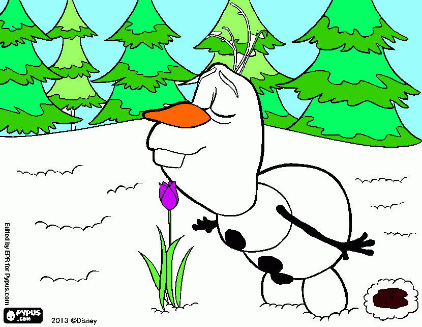 I  LOVE  OLAF para colorear