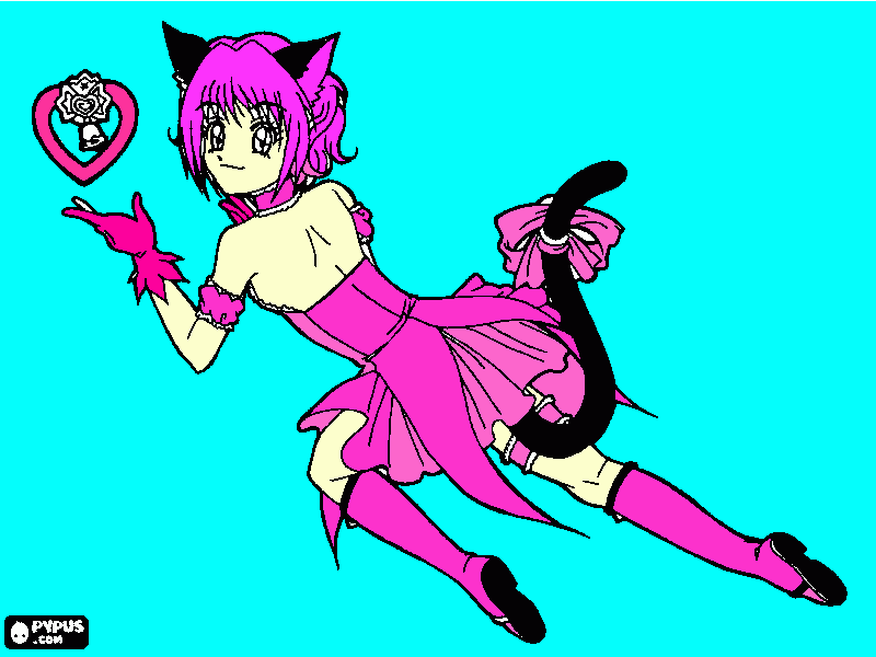 ichigo  mew mew  para colorear